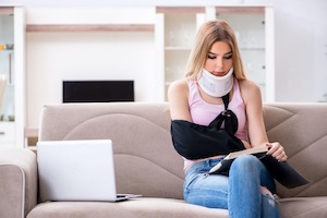 Injured woman