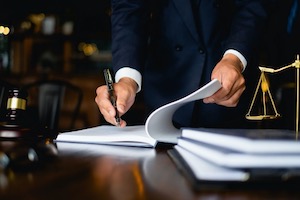 Lawyer with documents